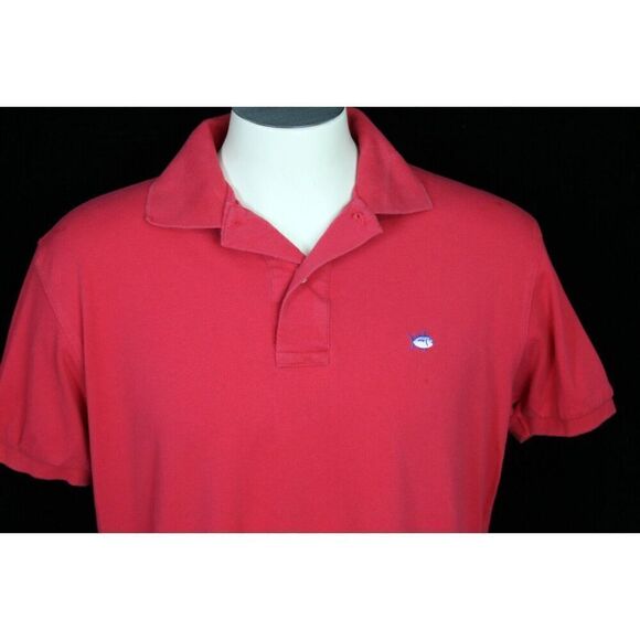 Southern Tide SkipJack Red Short Sleeve Golf Polo Shirt Size Medium - Picture 2 of 8